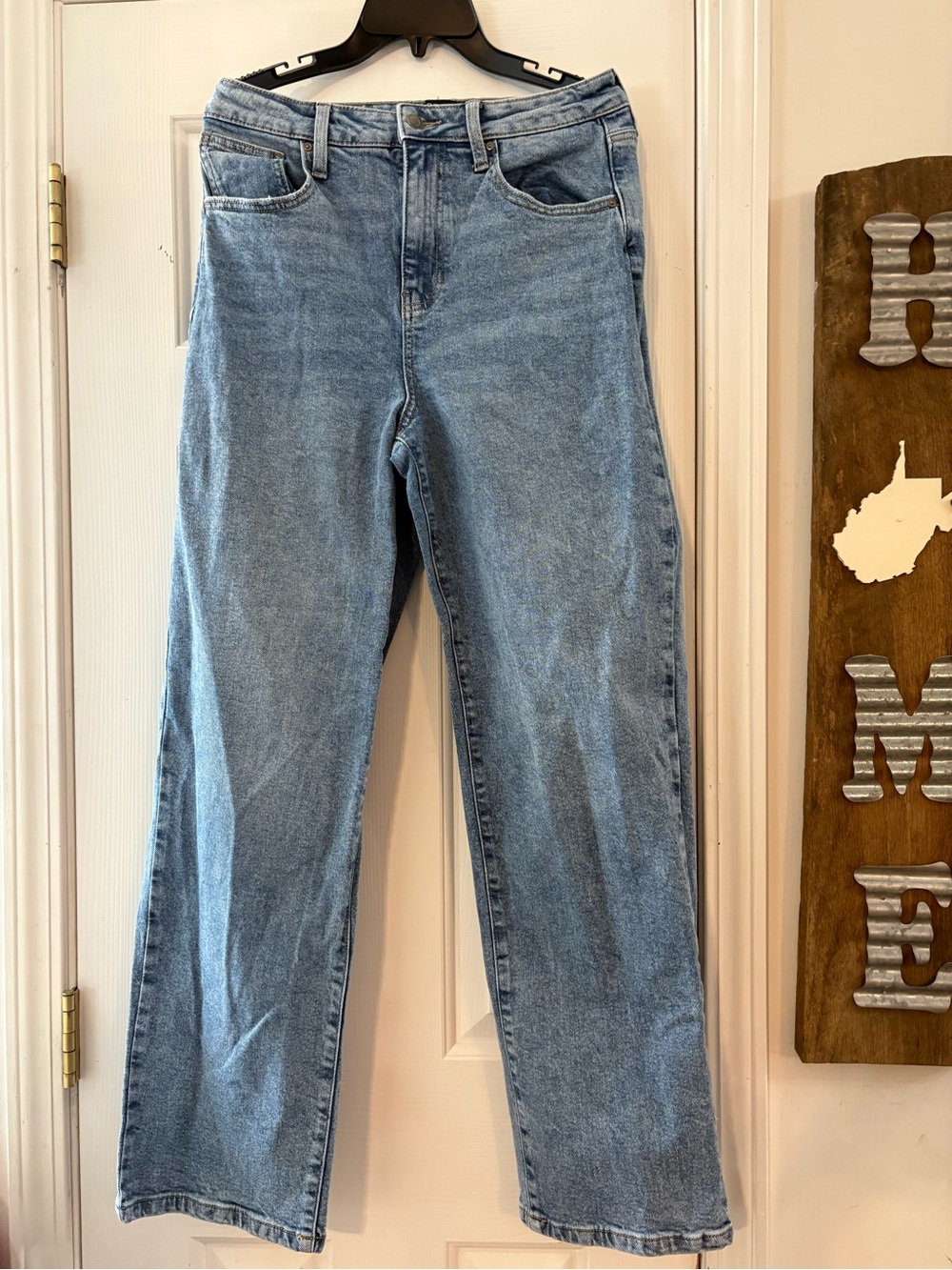 BCBGeneration Women's High-Rise Straight Leg Jeans - Light Blue